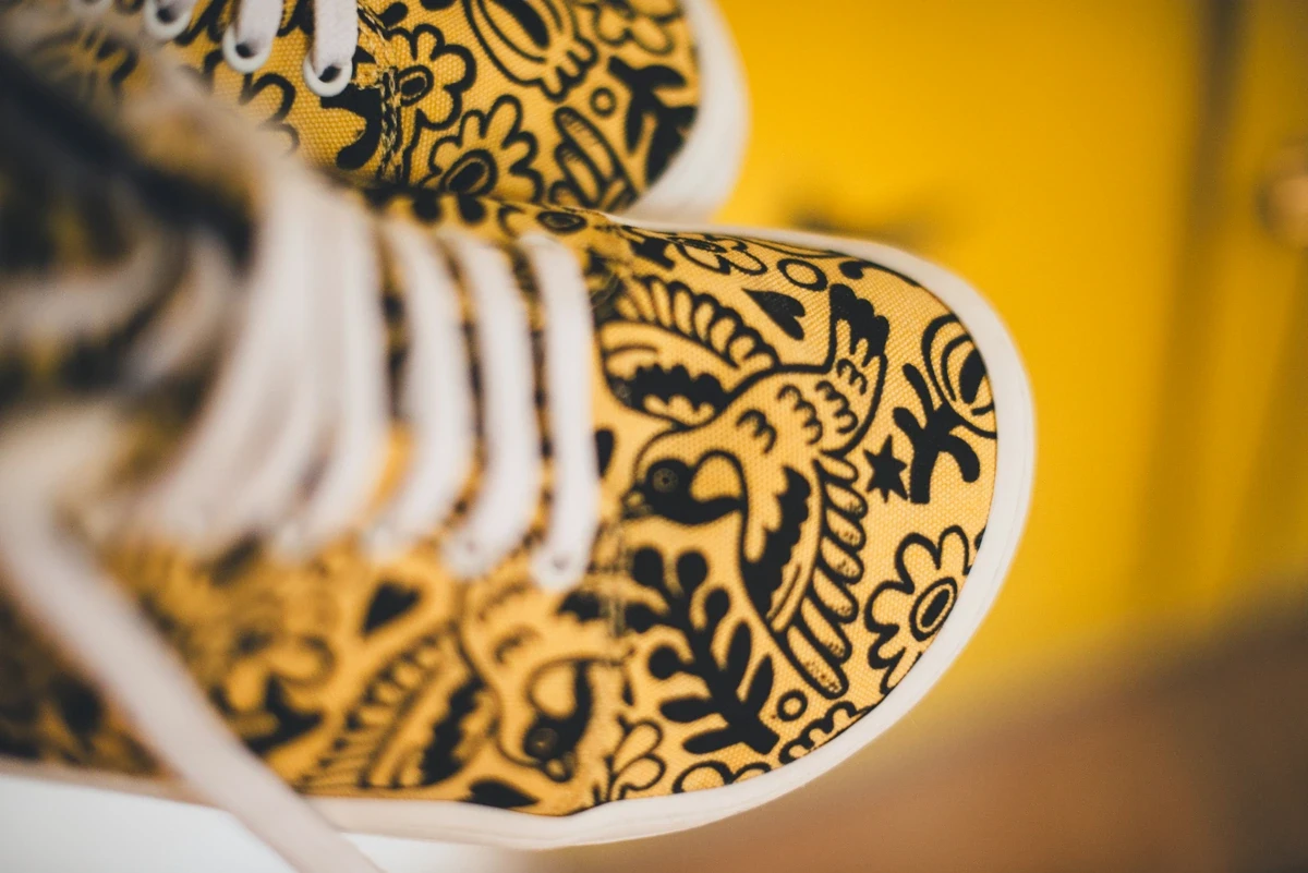 Босоногие ботинки Sambas the bambas Original Sol — жёлтые с рисунком, фото 6