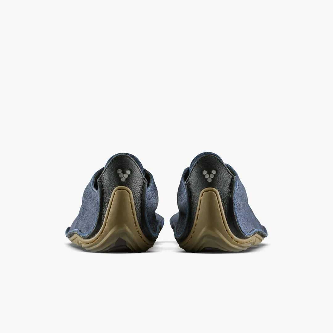 Мокасины Vivobarefoot Sensus II Grounding — мужская модель, синяя кожа с фактурой кракелюра, фото 5
