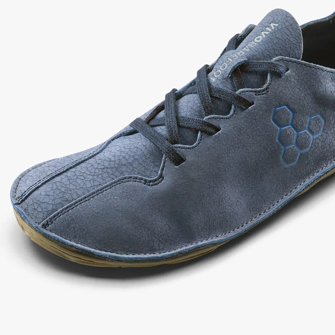 Мокасины Vivobarefoot Sensus II Grounding — мужская модель, синяя кожа с фактурой кракелюра, фото 6