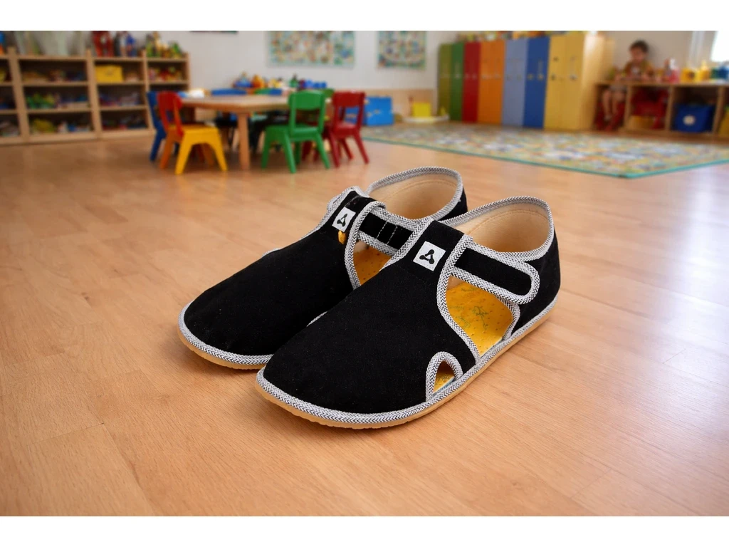 Тапочки Antal Rascal с поддержкой свода — чёрный (детские), фото 5