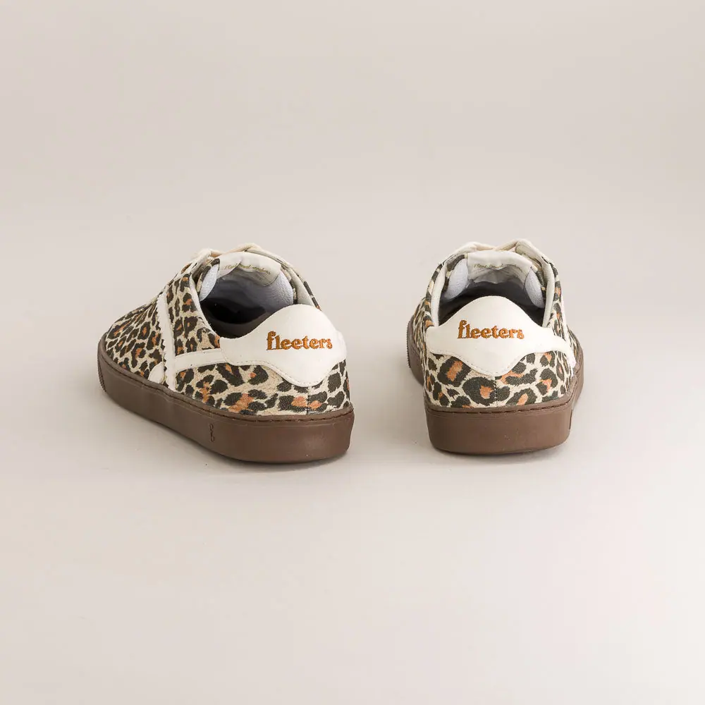 Босоногие кроссовки Fleeters Peach — леопардовый и белый, фото 6