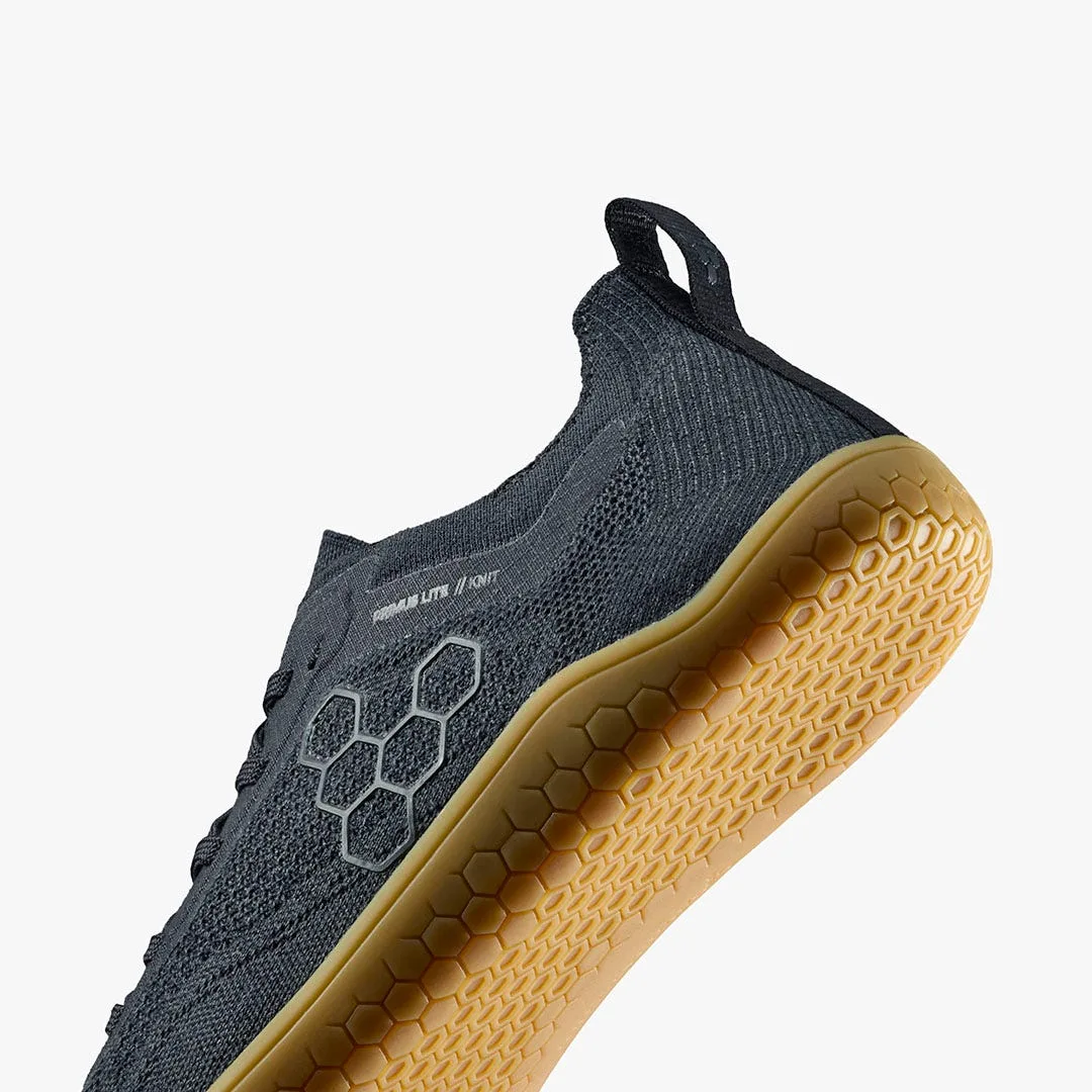 Кроссовки Vivobarefoot Primus Lite Knit Natural — мужская модель, чёрный, фото 6
